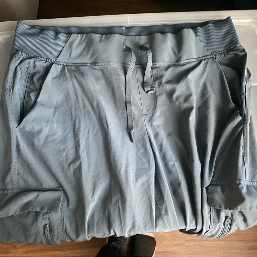 All in Motion Blue Joggers- Womens Stretch Woven Tapered Cargo Pants